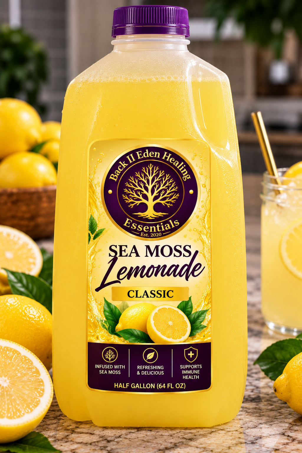 Half Gallon Sea Moss Lemonade